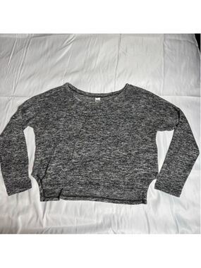 Women's GapBody Gray Black Long Sleeve Tee M